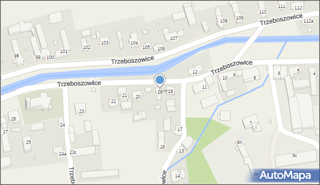 Trzeboszowice, Trzeboszowice, 19, mapa Trzeboszowice