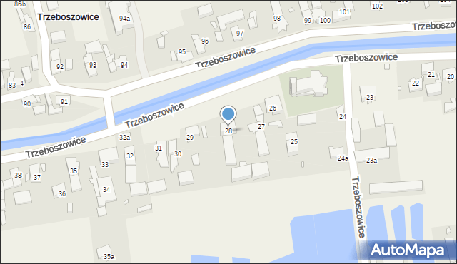 Trzeboszowice, Trzeboszowice, 28, mapa Trzeboszowice