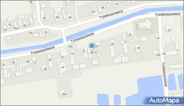 Trzeboszowice, Trzeboszowice, 30, mapa Trzeboszowice