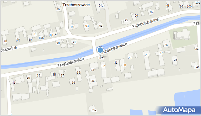 Trzeboszowice, Trzeboszowice, 32a, mapa Trzeboszowice