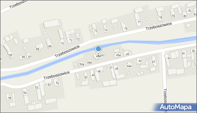 Trzeboszowice, Trzeboszowice, 48a, mapa Trzeboszowice