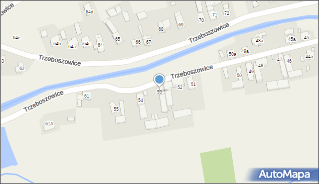 Trzeboszowice, Trzeboszowice, 53, mapa Trzeboszowice