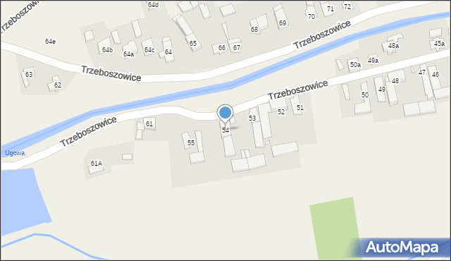 Trzeboszowice, Trzeboszowice, 54, mapa Trzeboszowice