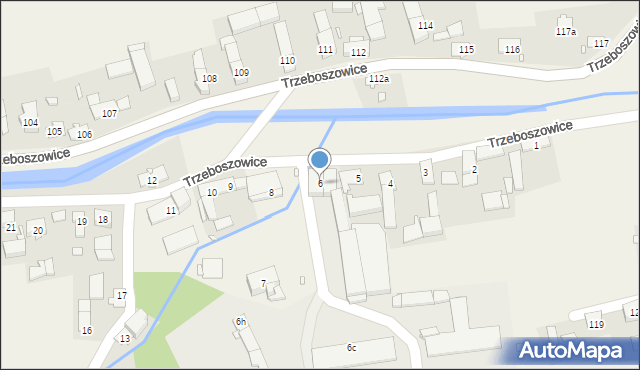 Trzeboszowice, Trzeboszowice, 6, mapa Trzeboszowice