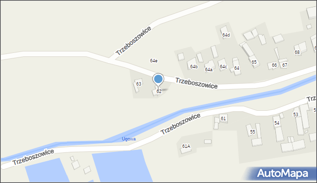 Trzeboszowice, Trzeboszowice, 62, mapa Trzeboszowice