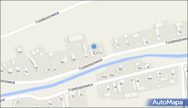 Trzeboszowice, Trzeboszowice, 71, mapa Trzeboszowice