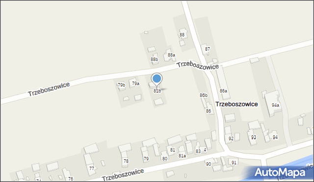 Trzeboszowice, Trzeboszowice, 81b, mapa Trzeboszowice