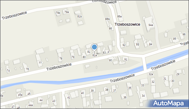 Trzeboszowice, Trzeboszowice, 82, mapa Trzeboszowice