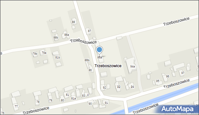 Trzeboszowice, Trzeboszowice, 86a, mapa Trzeboszowice