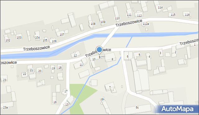 Trzeboszowice, Trzeboszowice, 9, mapa Trzeboszowice