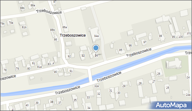 Trzeboszowice, Trzeboszowice, 94, mapa Trzeboszowice