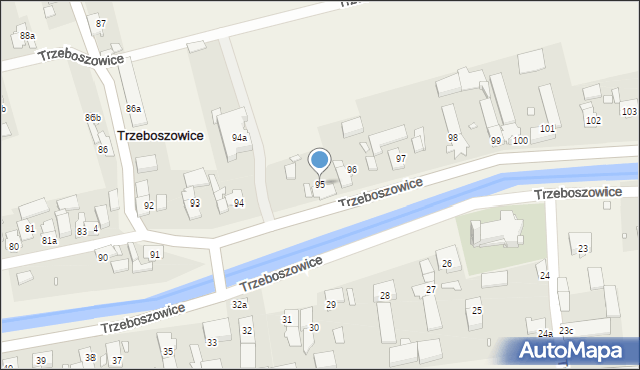 Trzeboszowice, Trzeboszowice, 95, mapa Trzeboszowice