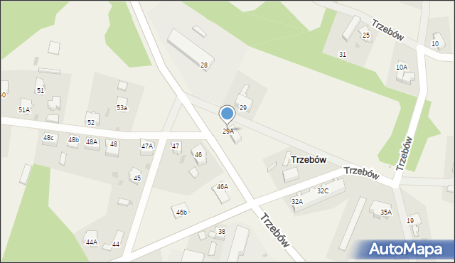 Trzebów, Trzebów, 29A, mapa Trzebów