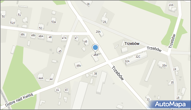 Trzebów, Trzebów, 46A, mapa Trzebów