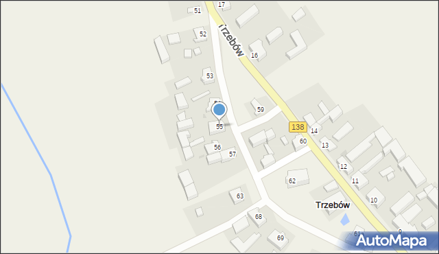 Trzebów, Trzebów, 55, mapa Trzebów