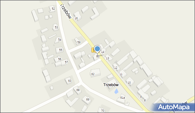 Trzebów, Trzebów, 60, mapa Trzebów