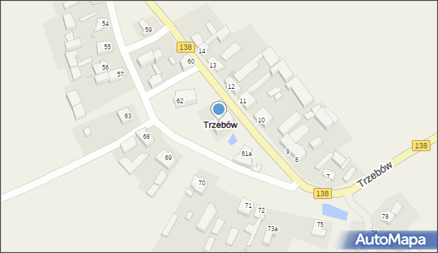 Trzebów, Trzebów, 61, mapa Trzebów