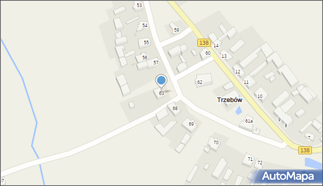 Trzebów, Trzebów, 63, mapa Trzebów