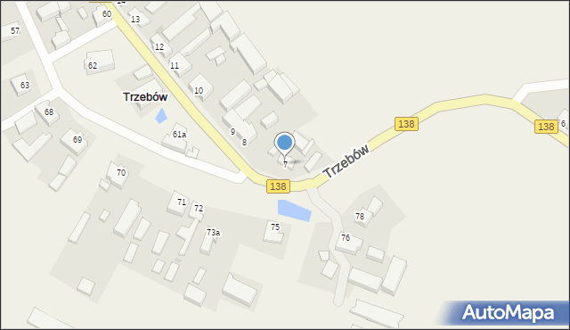 Trzebów, Trzebów, 7, mapa Trzebów