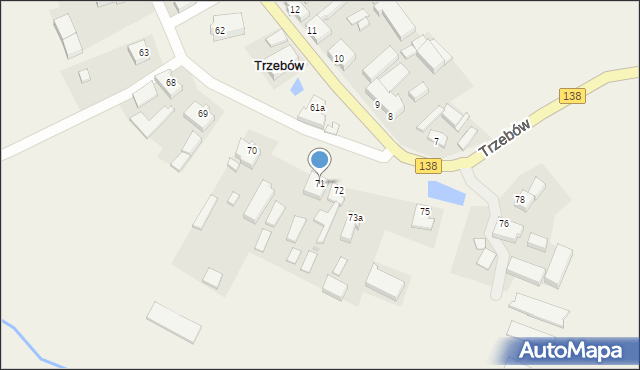 Trzebów, Trzebów, 71, mapa Trzebów