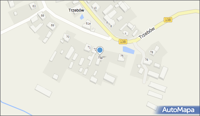 Trzebów, Trzebów, 73a, mapa Trzebów