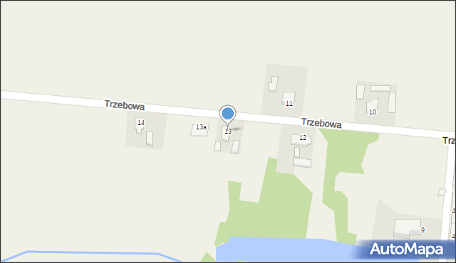 Trzebowa, Trzebowa, 13, mapa Trzebowa