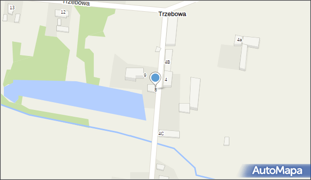 Trzebowa, Trzebowa, 8, mapa Trzebowa