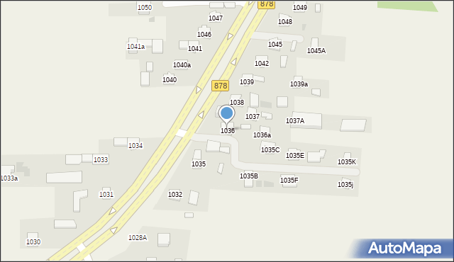 Trzebownisko, Trzebownisko, 1036, mapa Trzebownisko