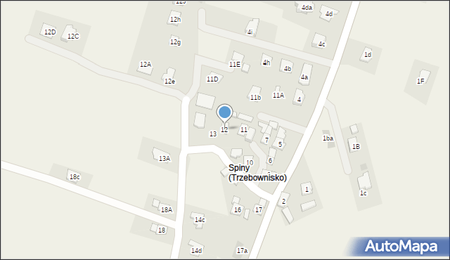 Trzebownisko, Trzebownisko, 12, mapa Trzebownisko