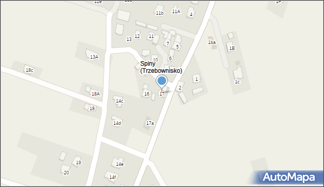 Trzebownisko, Trzebownisko, 17, mapa Trzebownisko