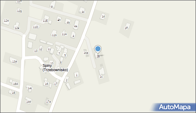 Trzebownisko, Trzebownisko, 1B, mapa Trzebownisko