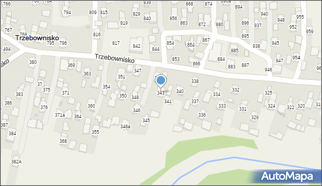 Trzebownisko, Trzebownisko, 343, mapa Trzebownisko