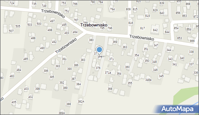 Trzebownisko, Trzebownisko, 375, mapa Trzebownisko