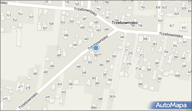 Trzebownisko, Trzebownisko, 391, mapa Trzebownisko