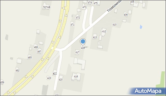 Trzebownisko, Trzebownisko, 416, mapa Trzebownisko