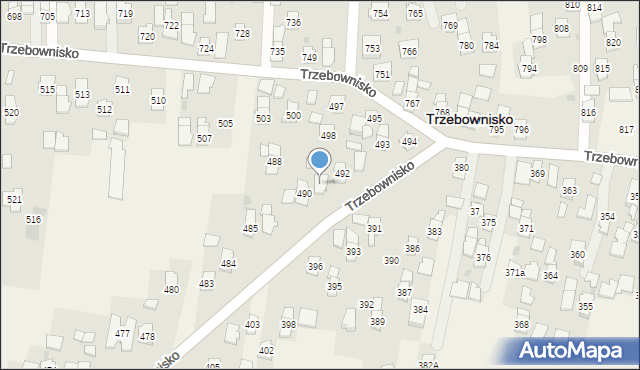 Trzebownisko, Trzebownisko, 491, mapa Trzebownisko