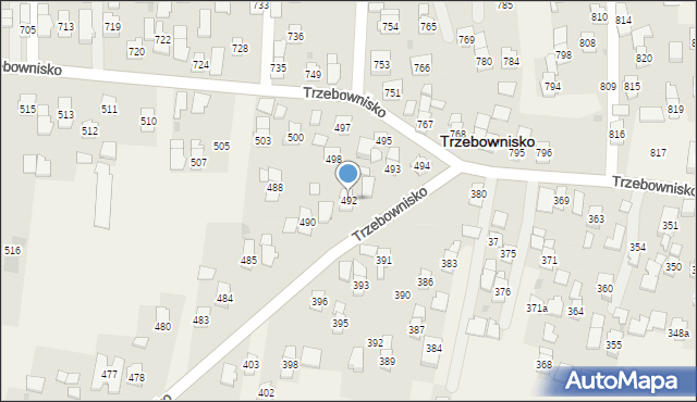 Trzebownisko, Trzebownisko, 492, mapa Trzebownisko