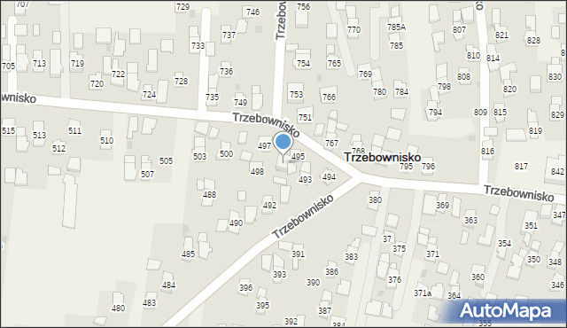 Trzebownisko, Trzebownisko, 496, mapa Trzebownisko
