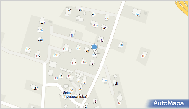 Trzebownisko, Trzebownisko, 4a, mapa Trzebownisko