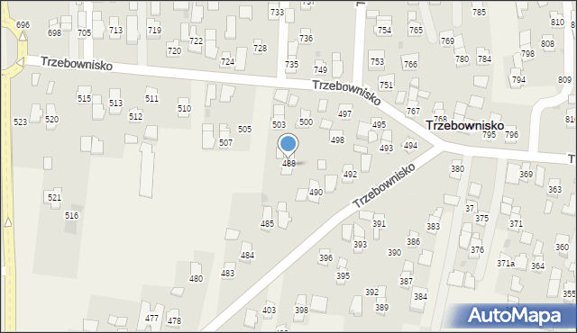 Trzebownisko, Trzebownisko, 501, mapa Trzebownisko