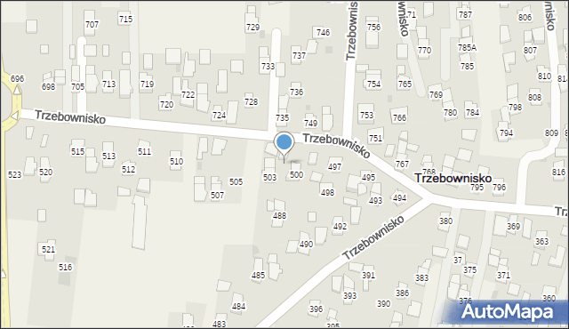 Trzebownisko, Trzebownisko, 502, mapa Trzebownisko