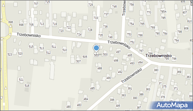 Trzebownisko, Trzebownisko, 503, mapa Trzebownisko