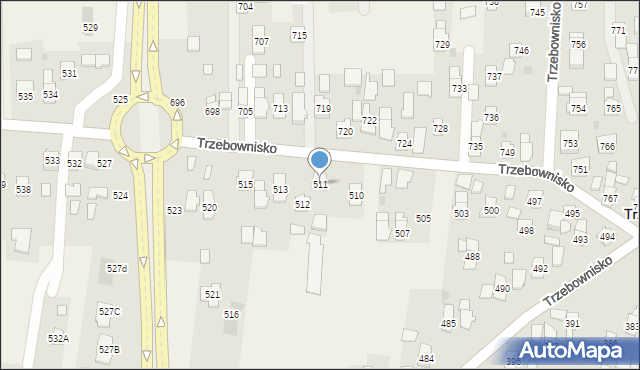 Trzebownisko, Trzebownisko, 511, mapa Trzebownisko