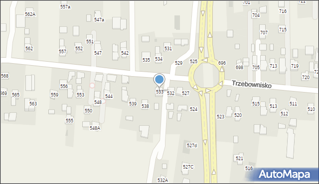 Trzebownisko, Trzebownisko, 533, mapa Trzebownisko