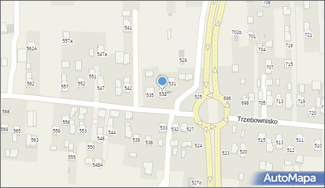 Trzebownisko, Trzebownisko, 534, mapa Trzebownisko