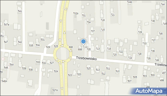 Trzebownisko, Trzebownisko, 700, mapa Trzebownisko