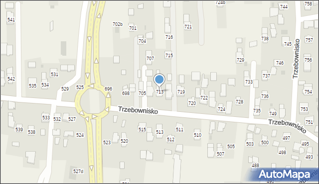 Trzebownisko, Trzebownisko, 713, mapa Trzebownisko