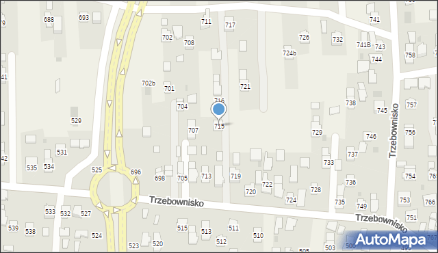 Trzebownisko, Trzebownisko, 715, mapa Trzebownisko