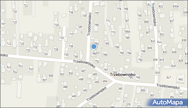 Trzebownisko, Trzebownisko, 753, mapa Trzebownisko