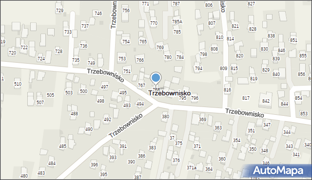 Trzebownisko, Trzebownisko, 768, mapa Trzebownisko